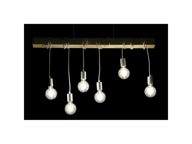 Полилей DKD Home Decor Черен Метал Дървен Бял 220 V 50 W (100 x 7 x 160 cm) (2 pcs) Полилей DKD Home Decor Черен Метал Дървен Бял 220 V 50 W (100 x 7 x 160 cm) (2 pcs)