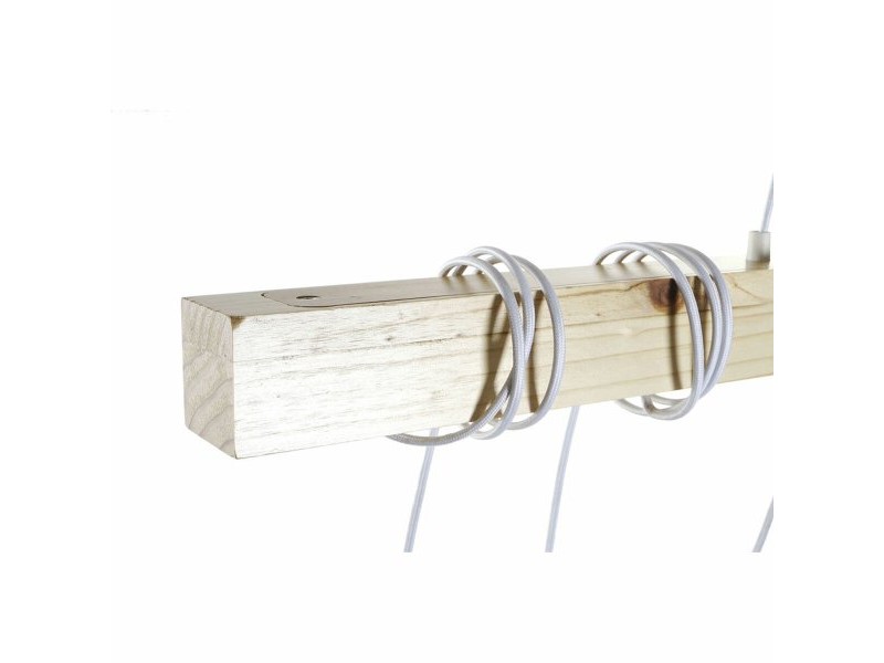 Полилей DKD Home Decor Черен Метал Дървен Бял 220 V 50 W (100 x 7 x 160 cm) (2 pcs) Полилей DKD Home Decor Черен Метал Дървен Бял 220 V 50 W (100 x 7 x 160 cm) (2 pcs)