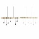 Полилей DKD Home Decor Черен Метал Дървен Бял 220 V 50 W (100 x 7 x 160 cm) (2 pcs) Полилей DKD Home Decor Черен Метал Дървен Бял 220 V 50 W (100 x 7 x 160 cm) (2 pcs)