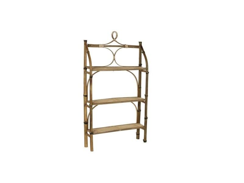 Лавица DKD Home Decor Естествен Pатан Бамбук 3 Рафтове (62 x 15 x 103 cm)
