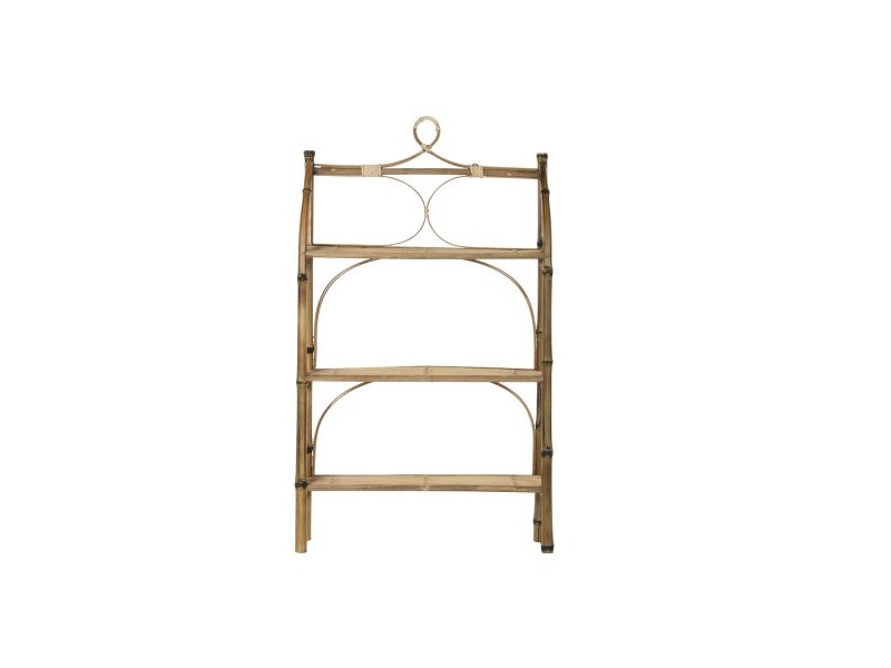 Лавица DKD Home Decor Естествен Pатан Бамбук 3 Рафтове (62 x 15 x 103 cm)