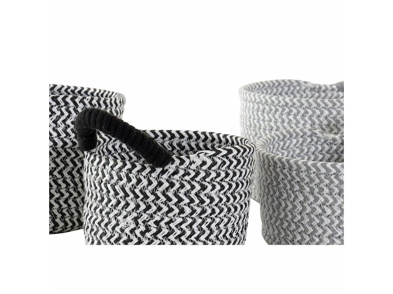Игра на Кошници DKD Home Decor Естествено влакно 18 x 18 x 14 cm