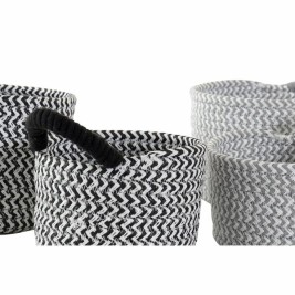 Игра на Кошници DKD Home Decor Естествено влакно 18 x 18 x 14 cm