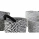 Игра на Кошници DKD Home Decor Естествено влакно 18 x 18 x 14 cm