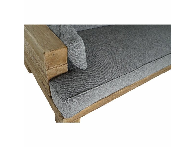 Фотьойл DKD Home Decor Сив Естествен Alpino 224 x 95 x 82 cm