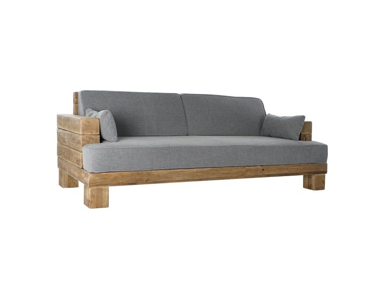 Фотьойл DKD Home Decor Сив Естествен Alpino 224 x 95 x 82 cm