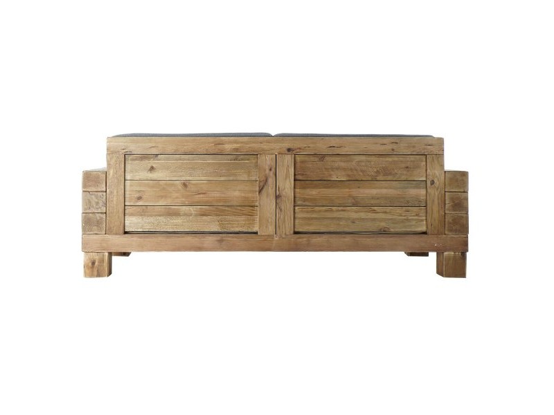 Фотьойл DKD Home Decor Сив Естествен Alpino 224 x 95 x 82 cm