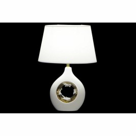Настолна лампа DKD Home Decor Бял Сребро полиестер Порцелан 220 V Златен 50 W (2 pcs) (31 x 21 x 45 cm)