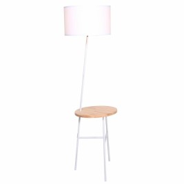 Лампион DKD Home Decor Бял Кафяв полиестер Метал Бор (40 x 65 x 152 cm)