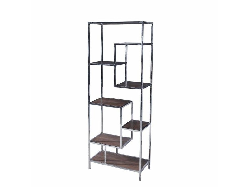 Лавица DKD Home Decor Сребрист Стомана Дървен MDF (80 x 40 x 200 cm) Лавица DKD Home Decor Сребрист Стомана Дървен MDF (80 x 40 x 200 cm)