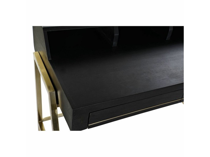 Бюро DKD Home Decor Черен Метал Златен Дърво манго (125 x 74 x 93.5 cm)