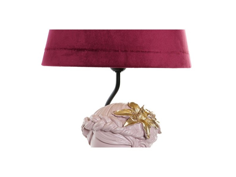 Настолна лампа DKD Home Decor Червен Смола Светло розово 220 V 50 W 30 x 30 x 49 cm (2 броя)