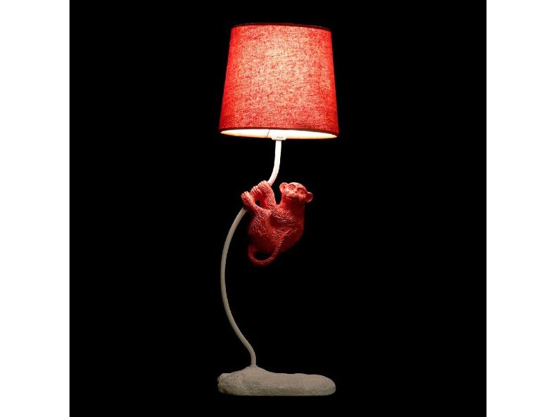 Настолна лампа DKD Home Decor полиестер Смола 25W 220 V Маймуна (2 pcs) (19 x 17 x 53 cm)