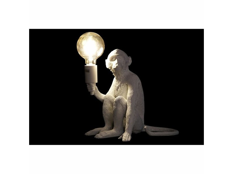 Настолна лампа DKD Home Decor 33 x 32 x 31 cm Черен Бял Смола 220 V 50 W (2 броя)