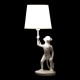 Настолна лампа DKD Home Decor Бял Черен полиестер Метал Смола 25W 220 V Маймуна (2 pcs) (20 x 20 x 45 cm)