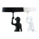 Настолна лампа DKD Home Decor Бял Черен полиестер Метал Смола 25W 220 V Маймуна (2 pcs) (20 x 20 x 45 cm)