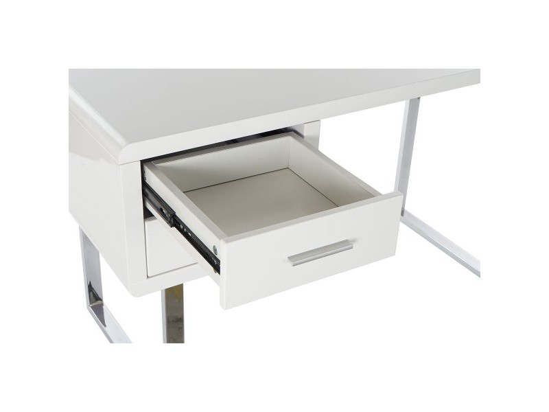 Бюро DKD Home Decor Бял Сребрист Метал Дървен MDF 120 x 55 x 76 cm