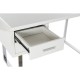 Бюро DKD Home Decor Бял Сребрист Метал Дървен MDF 120 x 55 x 76 cm