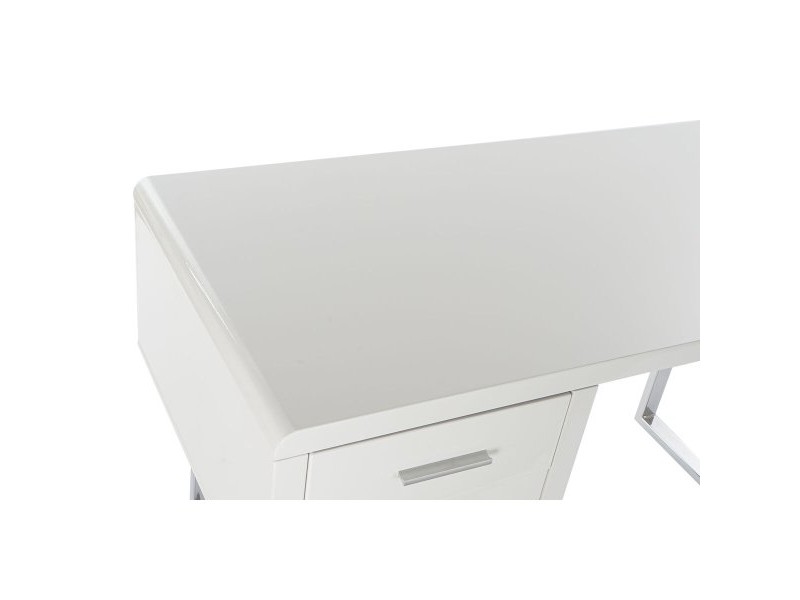 Бюро DKD Home Decor Бял Сребрист Метал Дървен MDF 120 x 55 x 76 cm