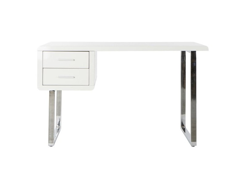Бюро DKD Home Decor Бял Сребрист Метал Дървен MDF 120 x 55 x 76 cm