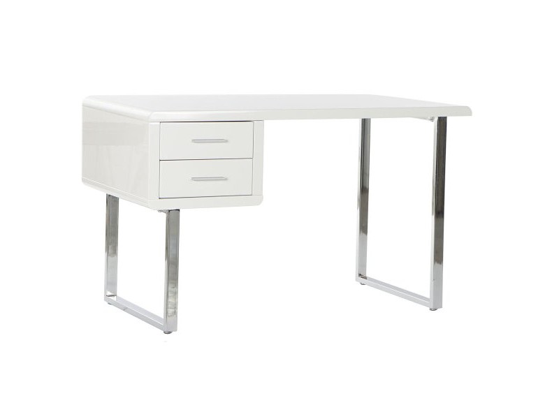 Бюро DKD Home Decor Бял Сребрист Метал Дървен MDF 120 x 55 x 76 cm