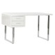 Бюро DKD Home Decor Бял Сребрист Метал Дървен MDF 120 x 55 x 76 cm