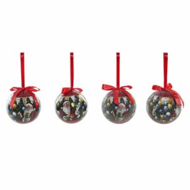Коледни топки DKD Home Decor Дядо Коледа PVC (7 pcs) (7.5 x 7.5 x 12 cm)