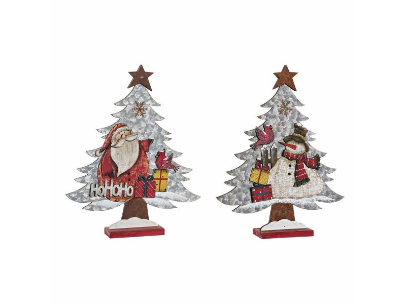 Коледна Украса DKD Home Decor Дървен (2 pcs) (33 x 6 x 39.5 cm)