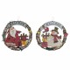 Коледна Украса DKD Home Decor Дървен Въже Дядо Коледа (2 pcs) (31 x 4 x 30 cm)