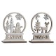 Коледна Украса DKD Home Decor Дървен Царица (12 x 4 x 15 cm) (2 броя)