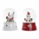 Коледна топка DKD Home Decor Смола Кристал Дядо Коледа (2 pcs) (9.5 x 9.5 x 13.5 cm)