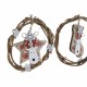 Коледна Украса DKD Home Decor Дървен (3 pcs) (14 x 1 x 18 cm)
