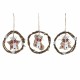 Коледна Украса DKD Home Decor Дървен (3 pcs) (14 x 1 x 18 cm)