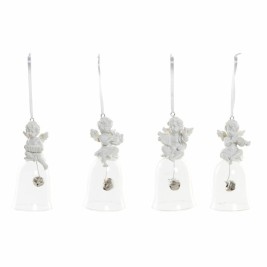 Коледна Украса DKD Home Decor Смола Кристал Ангел (4 pcs) (5 x 5 x 10.5 cm)