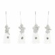 Коледна Украса DKD Home Decor Смола Кристал Ангел (4 pcs) (5 x 5 x 10.5 cm)