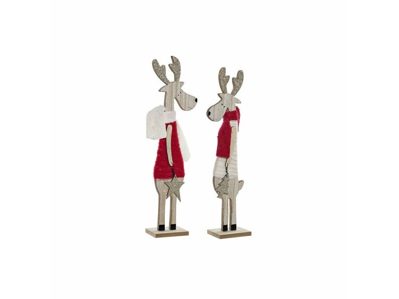 Коледна Украса DKD Home Decor полиестер Дървен (2 pcs) (9 x 6 x 39 cm) Коледна Украса DKD Home Decor полиестер Дървен (2 pcs) (9 x 6 x 39 cm)