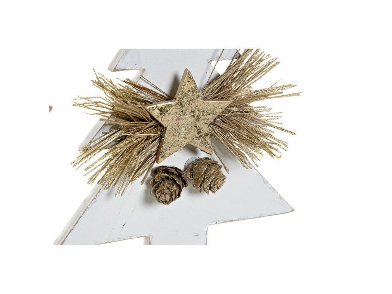 Коледна Украса DKD Home Decor Сърце Дървен Въже (12 x 3 x 12 cm) (3 pcs)