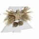 Коледна Украса DKD Home Decor Сърце Дървен Въже (12 x 3 x 12 cm) (3 pcs)