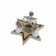 Коледен Свещник DKD Home Decor Кристал Дървен (17 x 17 x 9 cm)