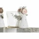 Коледен Свещник DKD Home Decor Кристал Дървен (17 x 17 x 9 cm)