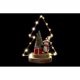 Коледна Украса DKD Home Decor Дърво Метал Дървен (17 x 11 x 21 cm) (3 pcs)