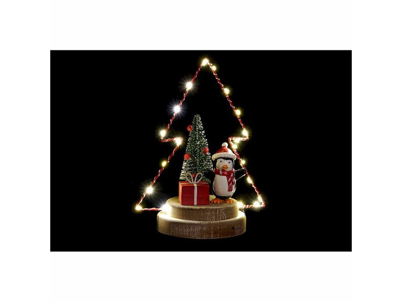 Коледна Украса DKD Home Decor Дърво Метал Дървен (17 x 11 x 21 cm) (3 pcs)