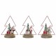 Коледна Украса DKD Home Decor Дърво Метал Дървен (17 x 11 x 21 cm) (3 pcs)
