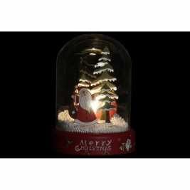Коледна Украса DKD Home Decor Смола Кристал Дядо Коледа (2 pcs) (9 x 9 x 11 cm)