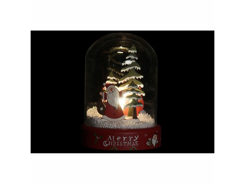 Коледна Украса DKD Home Decor Смола Кристал Дядо Коледа (2 pcs) (9 x 9 x 11 cm)