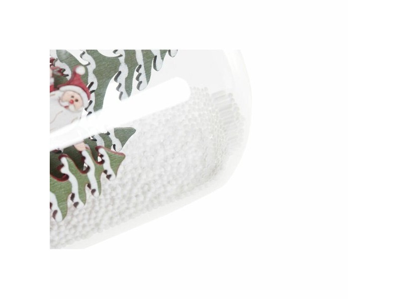 Коледна Украса DKD Home Decor Смола Кристал Дядо Коледа (2 pcs) (9 x 9 x 11 cm)