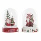 Коледна Украса DKD Home Decor Смола Кристал Дядо Коледа (2 pcs) (9 x 9 x 11 cm)