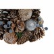 Коледно дърво DKD Home Decor Бял Сребрист Естествен PVC Ананаси Снежен 19 x 19 x 38 cm