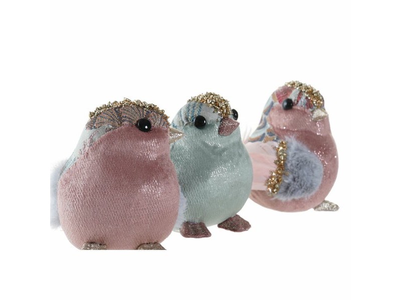 Коледна Украса DKD Home Decor полиестер Foam (3 pcs) (15 x 10 x 11 cm)