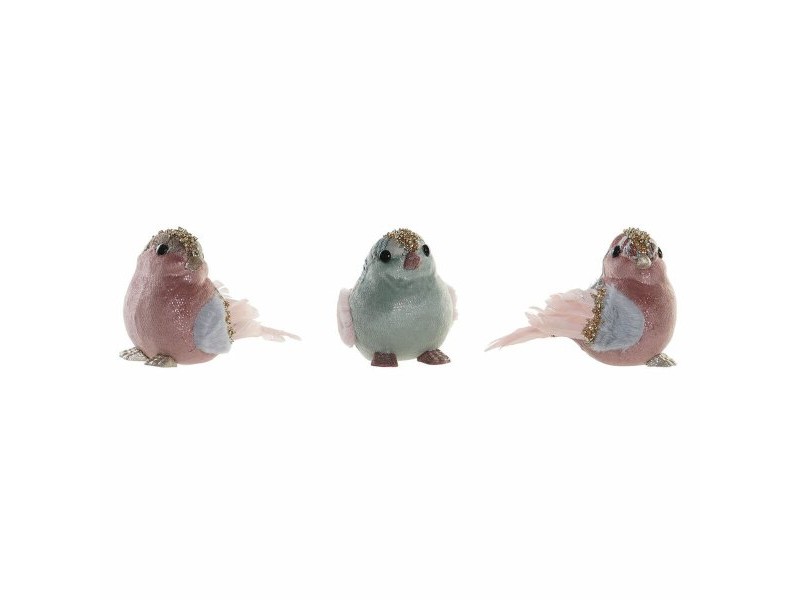 Коледна Украса DKD Home Decor полиестер Foam (3 pcs) (15 x 10 x 11 cm)